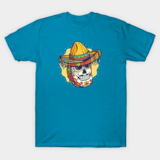 Day of the Dead Sugar Skull Taco with Sombrero T-Shirt